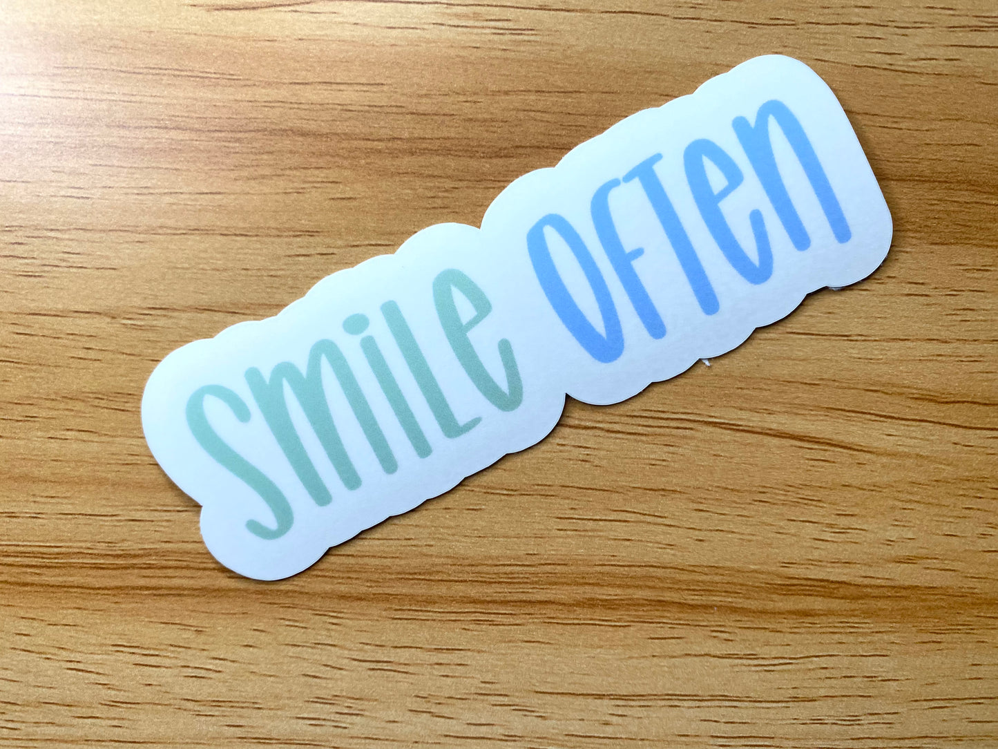 Smile Often matte vinyl sticker
