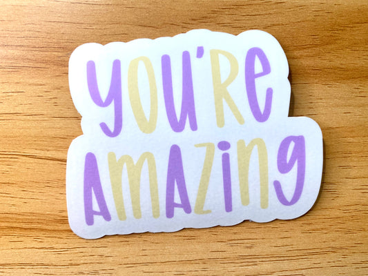 You’re Amazing matte vinyl sticker